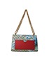 Gucci Supreme Blooms Padlock Shoulder Bag, back view